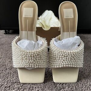 Dolce Vita Nandy Pearl Heels Vanilla Pearls